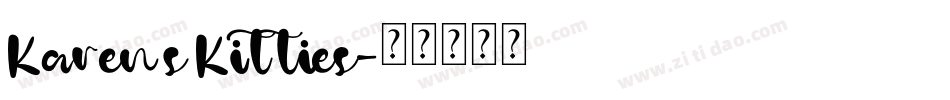 Karen s Kitties字体转换